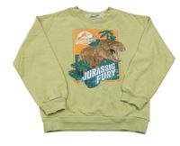 Olivová mikina s dinosaurem H&M