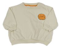 Smetanová oversize mikina s dýněmi Next