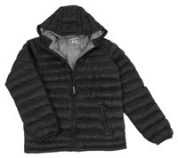 Černá prošívaná šusťáková funkční přechodová bunda s kapucí MOUNTAIN WAREHOUSE