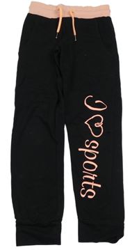 Černo-meruňkové tepláky s nápisem OSAGA