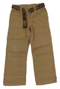 Hnědé rifle s číslem a páskem BERTI