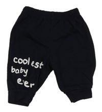 Tmavomodré tepláky s nápisy SHEIN