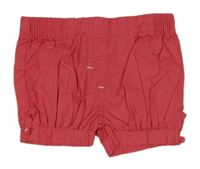Jahodové plátěné kraťasy C&A