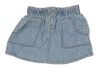 Světlemodrá paper bag riflová sukně ZARA