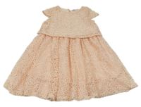 Světlebroskvové krajkové šaty RESERVED