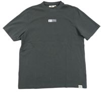 Tmavošedá mikina s nápisy a sluncem GARCIA