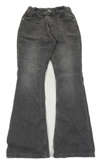 Tmavošedé flare leg waist rifle H&M