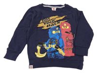 Tmavomodrá mikina s lego NINJAGO LEGO