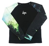 Černo-zelené triko s logem Hype 