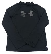 Černé sportovní funkční triko s logem Under Armour