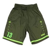 Khaki sportovní kraťasy s číslem Jako