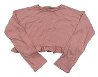 Starorůžové crop triko s kanýrem Matalan