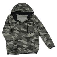 Šedá army mikina s nášivkou a kapucí George