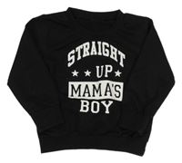 Černá mikina s nápisem a hvězdami