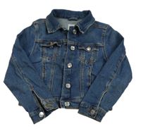 Tmavomodrá riflová crop bunda Denim Co.