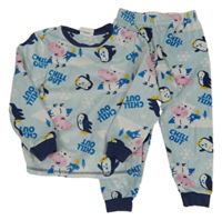 Světlemodré plyšové pyžamo s Tomíkem a tučňáky George