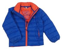 Modrá prošívaná šusťáková zateplená bunda Joules