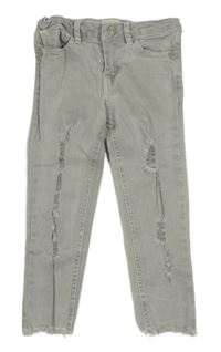 Světlešedé skinny rifle s prošoupáním Zara