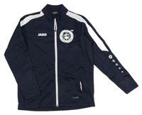 Tmavomodrá sportovní propínací mikina s potiskem Jako