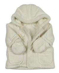 Smetanová zateplená bunda s kapucí Mothercare