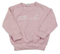 Růžová mikina s nápisem