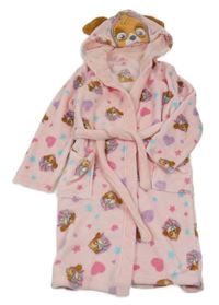 Růžový chlupatý župan se Skye a kapucí C&A