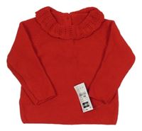 Nové - Červený svetr s límečkem Dunnes