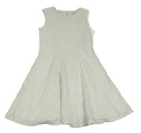 Smetanové krajkové šaty C&A