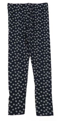Tmavomodré květované legíny Little Kids