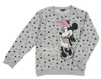 Šedá melírovaná mikina s Minnie Disney