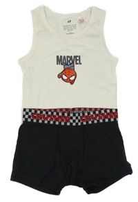 2set - Smetanové tílko se Spidermanem + černé boxerky