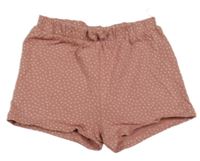 Starorůžové puntíkaté bavlněné kraťasy C&A