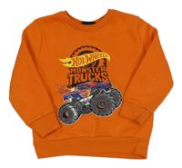 Oranžová mikina s monster truckem - Hot Wheels Primark