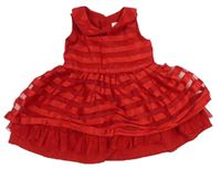 Červené pruhované slavnostní šaty Early Days