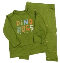 Zelené pyžamo s nápisem a dinosaury George