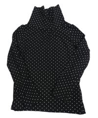 Černé puntíkaté triko s rolákem H&M