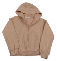 Světlerůžová propínací oversize mikina s kapucí C&A