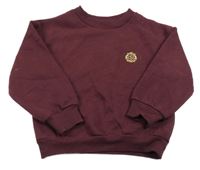 Vínová mikina s výšivkou H&M