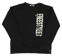 Černá mikina s nápisem Mango