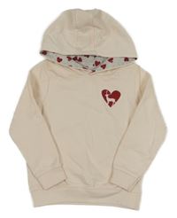 Smetanová mikina se srdcem Lupilu