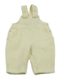 Smetanové fleecové laclové tepláky s nápisem 