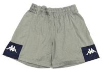 Šedé sportovní funkční kraťasy s logem kappa