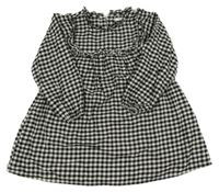 Černo-smetanové kostkované šaty Next