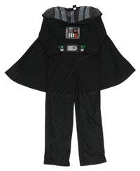Kostým - 2set - Černý overal s tlačítky + černý plášť - Darth Vader George