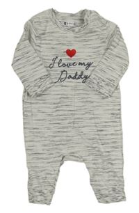 Světlešedý melírovaný teplákový overal s nápisem zn. V by Very