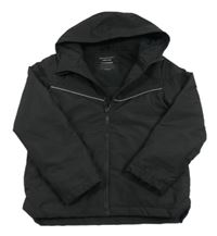 Černá šusťáková zimní bunda s kapucí zn. Primark