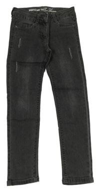 Tmavošedé skinny rifle s prošoupáním Pepperts