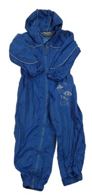 Tmavomodrá šusťáková jarní funkční kombinéza se žábou a kapucí Regatta