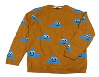 Hnědý svetr s horami H&M