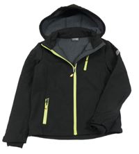 Černá softshellová bunda s kapucí Manguun